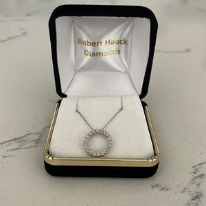 Robert Haack Diamond Circle Pendant Necklace - Never Worn